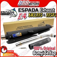 ESPADA SRL115Fi SRL115ZR 28MM E4 STD Open Racing 100% Original Espada Exhaust Pipe Lagenda115 Ekzos Pipe