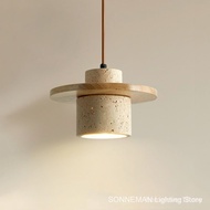 Japanese Wabi Sabi Cylindrical Creative Yellowstone E27 Ambient Pendent light Home Homestay Decorati