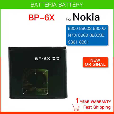Rechargeable BP-6X 3.7V 700mAh BP6X BP 6X Lithium Phone Battery For Nokia 8800 8800S 8800D 8800SE N7
