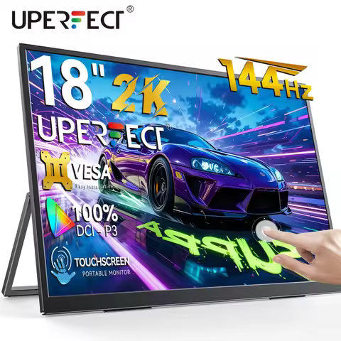 UPERFECT 2K 144Hz Touchscreen Portable Monitor 18" 2560x1600 QHD 100% DCI-P3 FreeSync HDR Gaming Dis