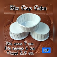 Glossy White Laminated Cake Rim Cup Size 7x6x2.5 cm ~ FOOD GRADE.