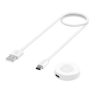 全城熱賣 - 適用於華為 Watch D2 USB接口智能手錶磁吸分體式充電線，線長：1m（白色）