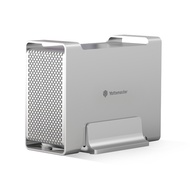 Yottamaster 2 Bay RAID Hard Drive Enclosure External Aluminum 2.5"/3.5" SATA SSD/HDD Enclosure Suppo