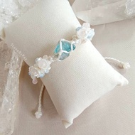 Blue Apatite Braided Rope Bracelet