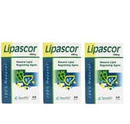 Lipascor Capsules 60s X 3- Natural lipd and cholesterol regulating supplements with fermented Red Ye