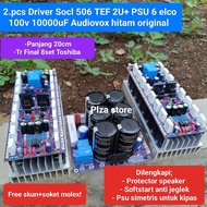 2.Pcs driver power amp SOCL 506 TEF 2U 8set final Toshiba+PSU 6 Elko 80v 10000uf Audiovox hitam leng