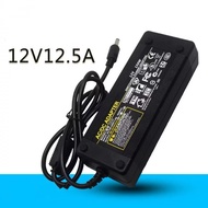 DC อะแดปเตอร์ Adapter 12V 12.5A 12500mA (DC 5.5 x 2.5MM) แถมสายไฟ ac ปลั๊กบ้าน ในชุด