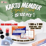 PRINT MEMBER CARDS | LOYALTY CARD (100 pcs) | FREE STAMP & BOX