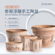 Imported Pots Dige Permeable Water Italian Italian Handmade Breathable Light Luxury Flower Pots Pott