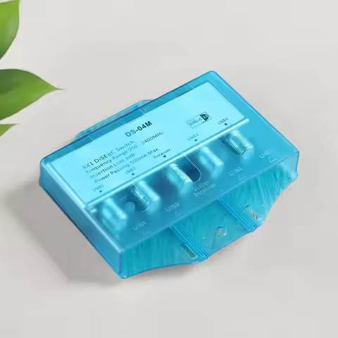 TV Waterproof DS-04M Satellite TV Receiver 950-2400MH 4x1 DiSEqC 2.0 Switch Antenna FTA Dish Flat LN