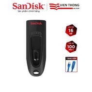 USB 3.0 SanDisk CZ48 16GB Ultra upto 100MB/s with LED light - Official distributor