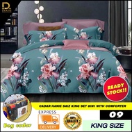 Cadar Hanie saiz King set 8in1 with comforter Tebal Material Sejuk 100% fine fabric set untuk tilam 