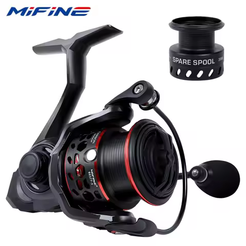 MIFINE CARBON Ultralight Spinning Reels with Spare Aluminum Spool 5.1:1 Carbon Fiber Fishing Wheel f