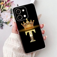 เคสสำหรับ Vivo Y28 4G V2352ตัวหนังสือแฟชั่นหรูหราเคสโทรศัพท์ซิลิโคนใสสำหรับ Vivo Y28 Y 28 VivoY28 4G