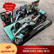 Special Note Edition 1: 43 Mini Ceraser 2022 Brazil Station First Win Benz AMG W13 Car Model