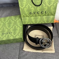 正品GUCCI古馳男士皮帶｜附專櫃購買記錄｜禮盒手提袋齊全｜