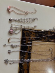 Necklaces, bracelets, brandy melville, brandy, holister, h&amp;m, butterfly necklace, brandy bracelets