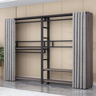 Shelf Assembly Steel Rack Floor Household Hanger Simple Wardrobe Open Bedroom Hanger Shelf Cloakroom