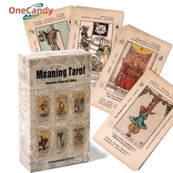 English Tarot Cards Oracle Cards Counting Cards Meaning Tarot Keyword Reversed Zodiac 78PCS/Set Mean