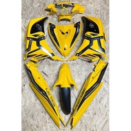 Coverset LC135 V2/V3/V4/V5/V6/V7 Cover Yellow Kuning Colour Stripe Custom Vietnam Line Chrome