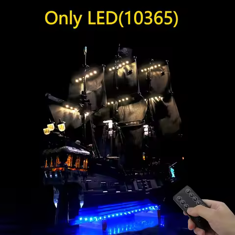 LED lighting kit for Lego 10365 Captain Jack Sparrow's pirate ship building block bricks (only light