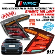 917 Honda Civic FK7 FK8 2016 - 2021 Hatchback Type R Dynamic Tail Lamp With Signal Running