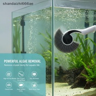 shandaizhi666ae Long Handle Durable Plastic Aquarium Glass Algae Cleaner Corner Gap Cleaning Tools F