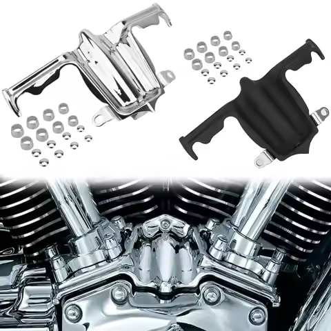 Chrome Black Tappet / Lifter Block Accent Cover For Harley Twin Cam Street Tri Glide Road King Stree