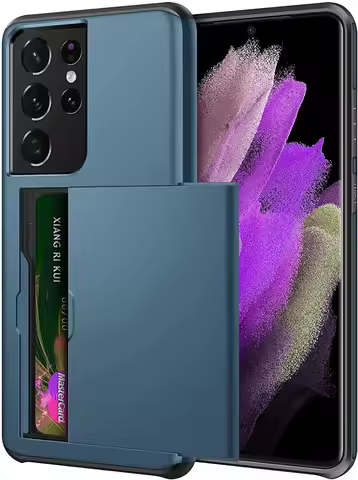 For Samsung Galaxy S21 Ultra Case Wallet Case Card Slot Holder Dual Layer Cover for Samsung GalaxyS2