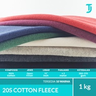 HIJAU MERAH 20s Cotton Fleece | Hoodie Sweater Jacket Fabric | 1 kg | Grow Jaya T-Shirt Material | W
