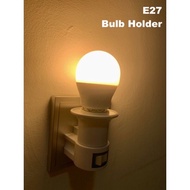 E27 3 Pin Lamp Holder Plug With Switch LED Screw Dim Night Light Bulb Lampu Malam Bilik Tidur Sensor