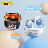Realfit F2 TWS Bluetooth 5.3 headset High Stereo earbuds wireless Touch Headphones with Cute Protect