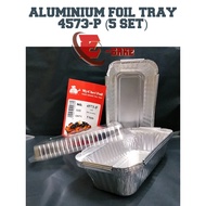 (4573- P ) (5PCS) DULANG DULANG ALUMINIUM FOIL DULANG SEGI BERTUDUNG