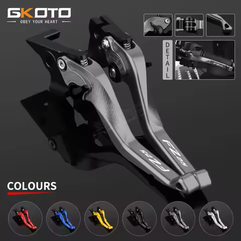 With FZ25 Logo New Accessories Motorcycle CNC Aluminum Adjustable Brake Clutch Levers For YAMAHA FZ2