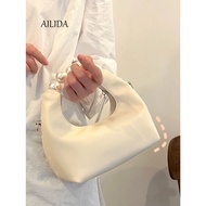 DALATI Small Square Dongdaemun Bucks Leather Pearl Handle Handbag