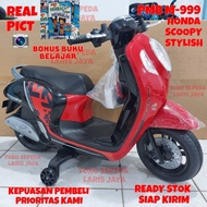 MOTOR AKI ANAK SCOOPY PMB M-338, MOTORAN AKI MAINAN ANAK MOTOR SCOOPY