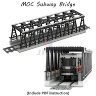 Subway Bridge Model Set MOC Building Blocks Compatible 53401 Railway Track Parts City Train station Assembly Bricks Kid Toy Gift