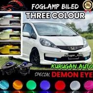 Foglamp Biled oval Honda JAZZ GE8 RS 3 warna Demon Devil eyes lampu led variasi mobil super terang