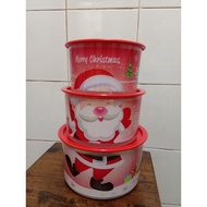 Tupperware -Merry Christmas One Touch Set/Santa Suprise One Touch Christmas Decoration