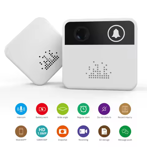 HD 720p Jlink APP Battery Power WIFI IP Doorbell Wireless Intercom Visual Doorviewer Video Door Phon