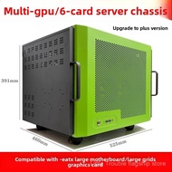 6 GPU AI Deep Learning Server Workstation 6U Rackmount Case for Dual EATX Motherboard and 6x NVIDIA 