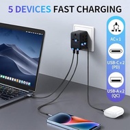Integrated 35W Fast Charging Universal Travel Adapter with 4 Ports (2 USB-C+2 USB-A) -Suitable for U