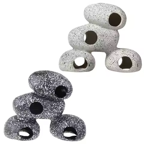 Cichlid Breeding Stone Hiding Stones Habitat Professional Hide Place Supplies for Fishes Shrimp Bree