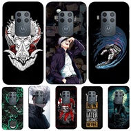 For Motorola Moto one Zoom Phone Case Soft Silicone Protective Black Tpu Case Satoru Gojo
