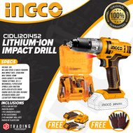 INGCO LITHIUM-ION IMPACT DRILL 20V CIDLI201452  High Quality WITH Freebies ♦JF TRADING♦