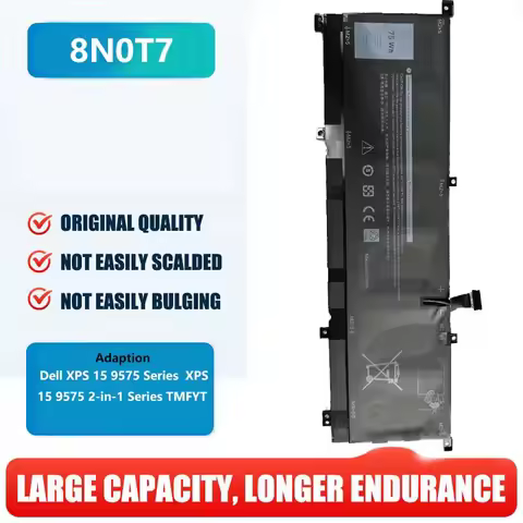 New Laptop Battery 8N0T7 replacement For Dell XPS 15 9575 Series Dell XPS 15 9575 2-in-1 Series TMFY