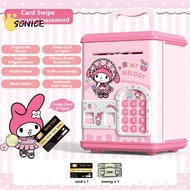 Kids ATM Machine Unlock with Card & Fingerprint Tabung Simpanan ATM Password Safe Box Tabung Music C