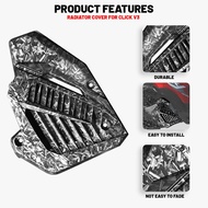 ♞HONDA RADIATOR COVER CLICK 125i 150i V2 V3 RADIATOR COVER CARBON FOR MOTORCYCLE