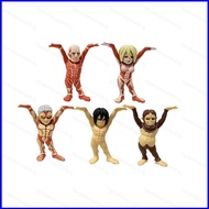 SQ4 5pcs Attack On Titan Action Figure Q Version Armored Titan Colossal Titan Female Titan Beast Tit