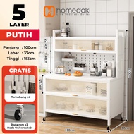 Homedoki Rak Piring Tertutup / Rak Dapur / Rak Susun Serbaguna / Lemari Piring / Rak Penyimpanan Mul